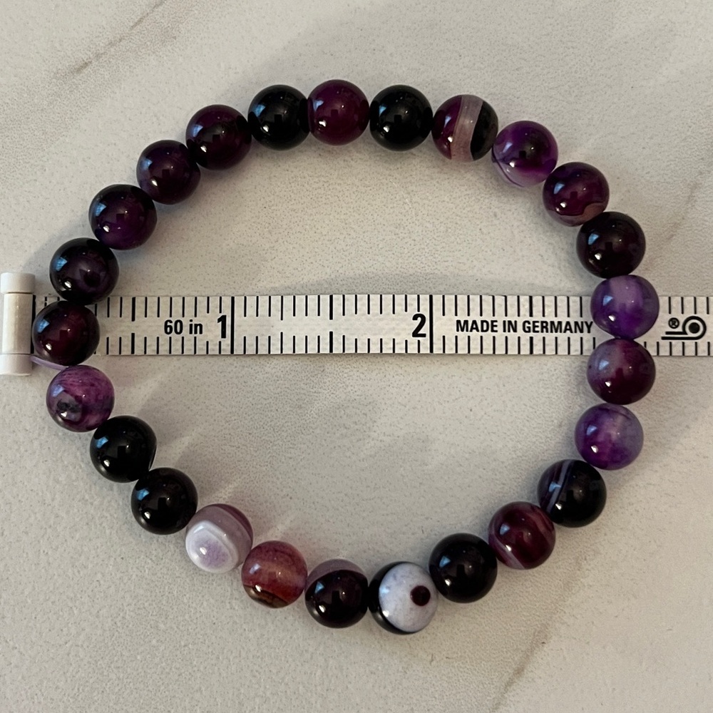 Elegant Purple Amethyst Beaded Bracelet